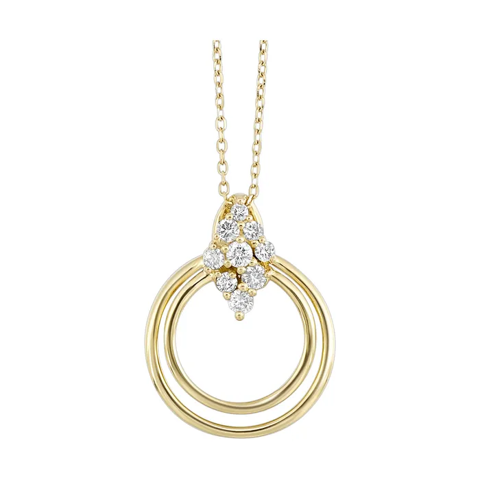 Gems One PreStyled Sets 14Kt Yellow Gold Diamond 13Ctw Pendant