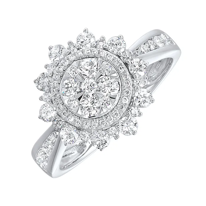Gems One Rings Floral Diamond Ring 1ctw