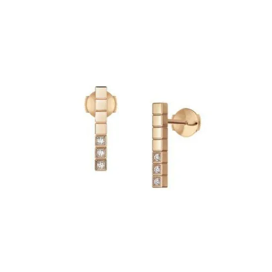 Ice Cube Pure HalfSet Earrings available in other metals Chopard Earrings