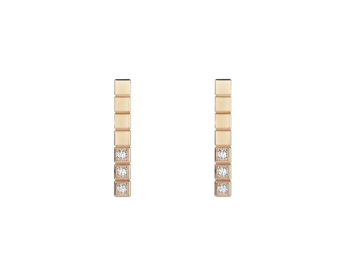 Ice Cube Pure HalfSet Earrings available in other metals Chopard Earrings