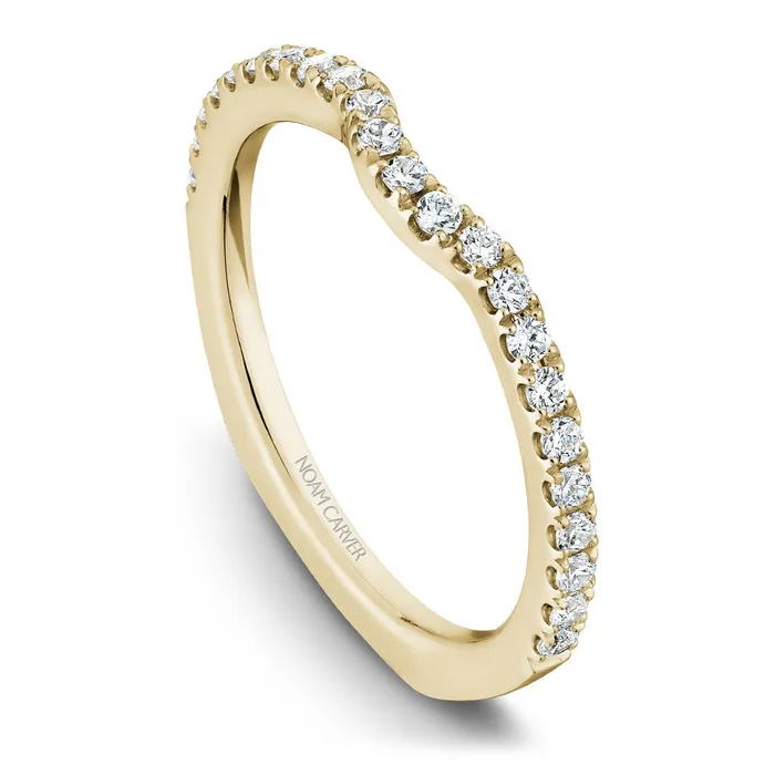 International Diamond Center Noam Carver Yellow Gold Diamond Engagement Ring Setting 039 CTW Rings