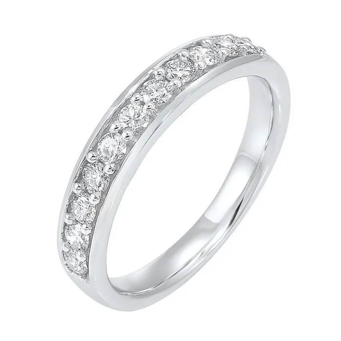 International Diamond Center Rings 14K White Gold Micro Prong Diamond Band 14CT International Diamond Center Rings 14K White Gold Micro Prong Diamond Band 14CT