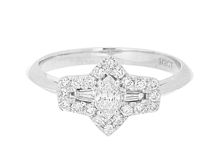International Diamond Center Rings Complete Rings White Gold with 05 CTW Marquise Diamond Diamond Center Stone Halo Engagement Ring International Diamond Center Rings Complete Rings White Gold with 05 CTW Marquise Diamond Diamond Center Stone Halo Engagement Ring