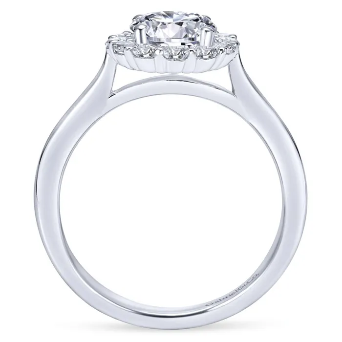 International Diamond Center Rings Gabriel Bridal Collection White Gold Bold Diamond Halo Rounded Shank Engagement Ring 042 ctw International Diamond Center Rings Gabriel Bridal Collection White Gold Bold Diamond Halo Rounded Shank Engagement Ring 042 ctw