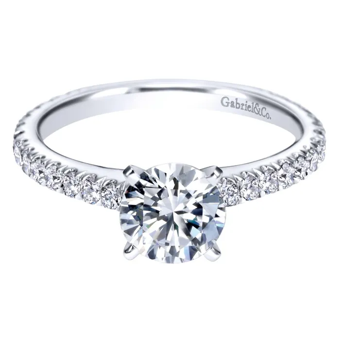 International Diamond Center Rings Gabriel Bridal Collection White Gold Straight Engagement Ring 047 ctw International Diamond Center Rings Gabriel Bridal Collection White Gold Straight Engagement Ring 047 ctw