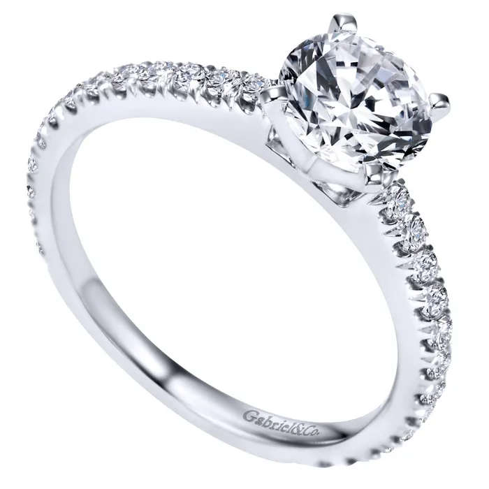 International Diamond Center Rings Gabriel Bridal Collection White Gold Straight Engagement Ring 047 ctw International Diamond Center Rings Gabriel Bridal Collection White Gold Straight Engagement Ring 047 ctw