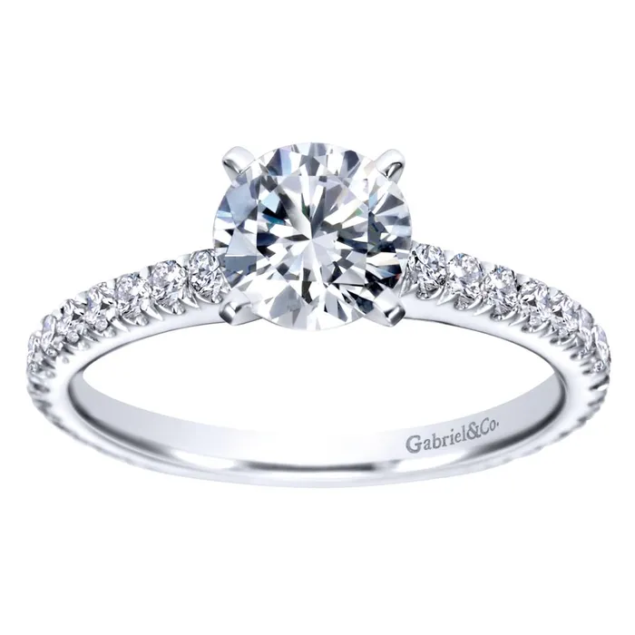 International Diamond Center Rings Gabriel Bridal Collection White Gold Straight Engagement Ring 047 ctw International Diamond Center Rings Gabriel Bridal Collection White Gold Straight Engagement Ring 047 ctw