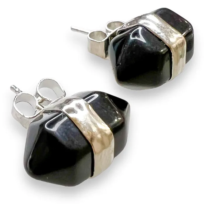 Natural Double Terminated Stud Gemstone Earrings Magic Crystals Earrings