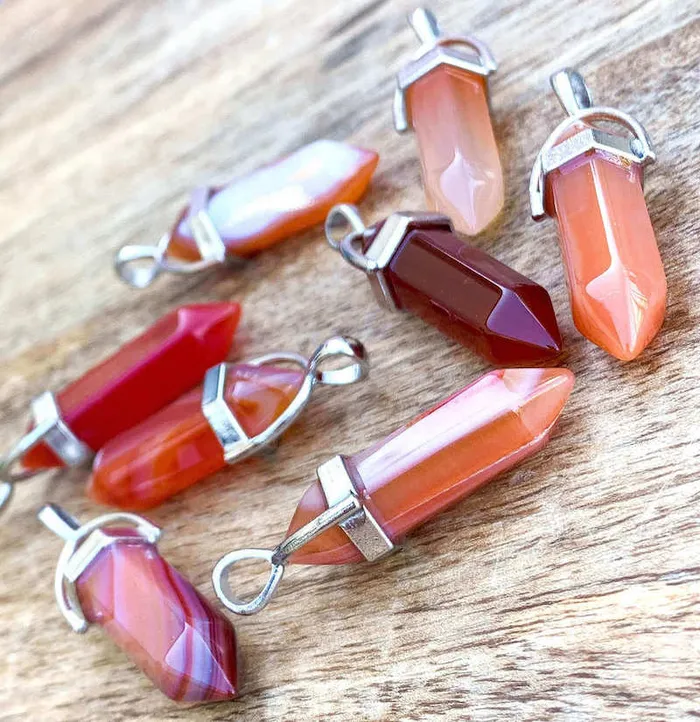 Necklaces Magic Crystals Red Agate Pendant Necklace