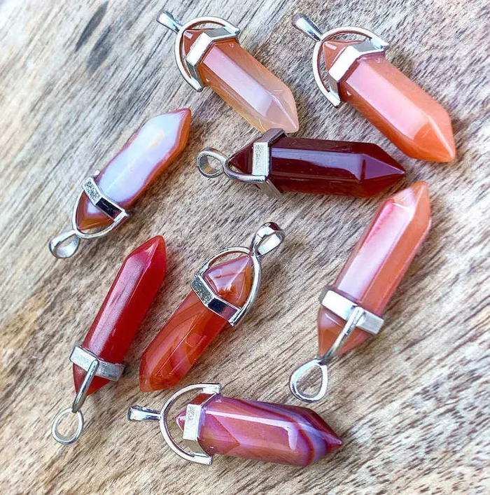 Necklaces Magic Crystals Red Agate Pendant Necklace