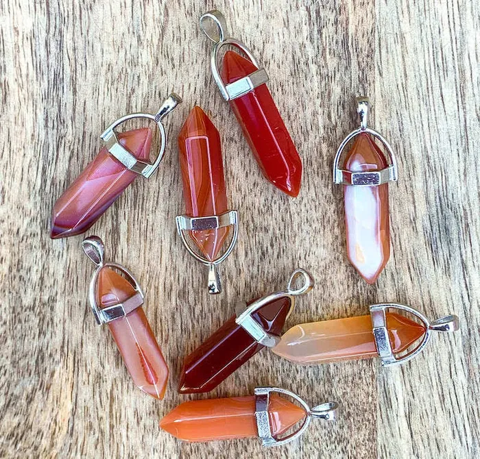 Necklaces Magic Crystals Red Agate Pendant Necklace