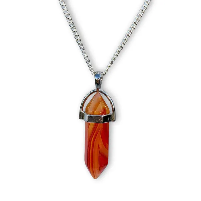 Necklaces Magic Crystals Red Agate Pendant Necklace