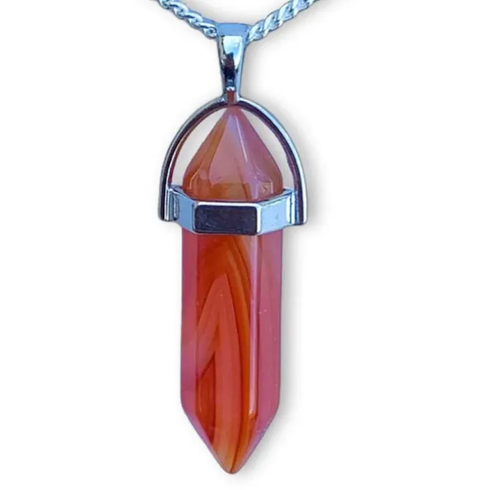 Necklaces Magic Crystals Red Agate Pendant Necklace