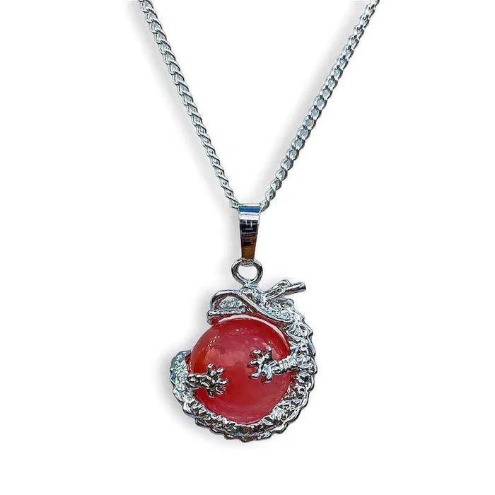Necklaces Magic Crystals Red Agate Pendant Necklace