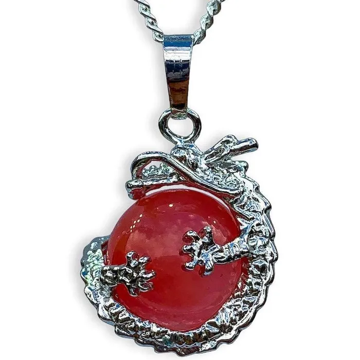 Necklaces Magic Crystals Red Agate Pendant Necklace