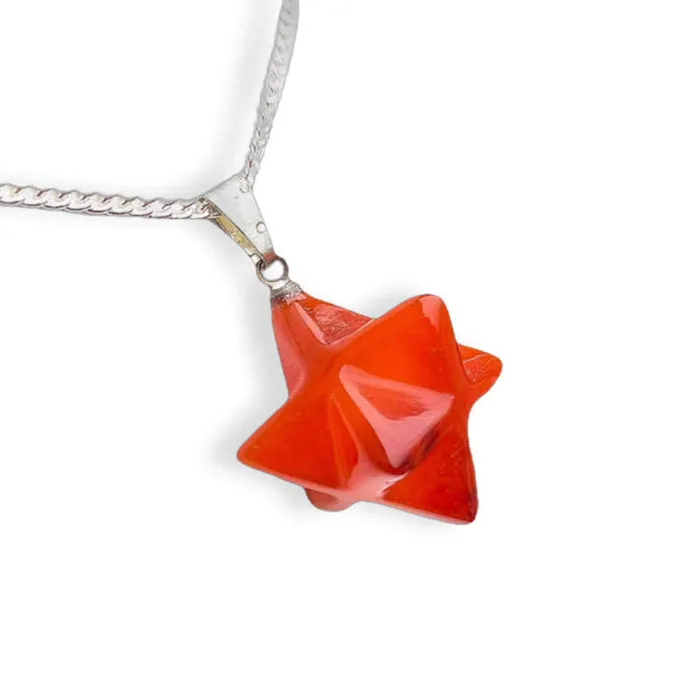 Necklaces Magic Crystals Red Agate Pendant Necklace