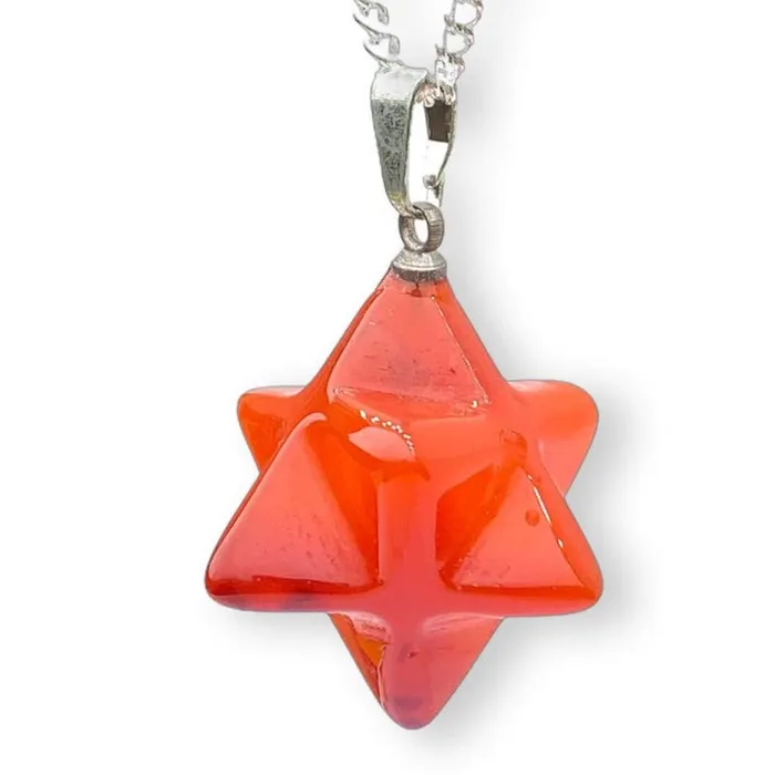 Necklaces Magic Crystals Red Agate Pendant Necklace