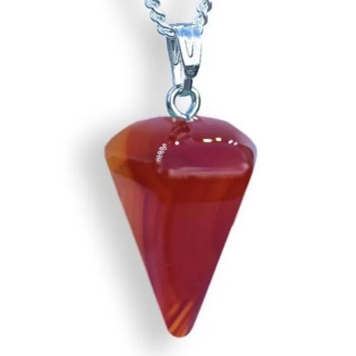 Necklaces Magic Crystals Red Agate Pendant Necklace