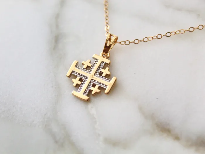 Necklaces The Little Catholic Jerusalem Cross Necklace