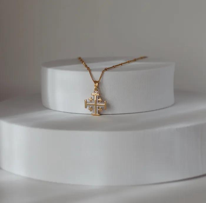 Necklaces The Little Catholic Jerusalem Cross Necklace