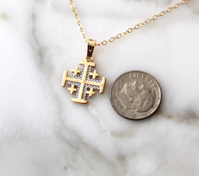 Necklaces The Little Catholic Jerusalem Cross Necklace