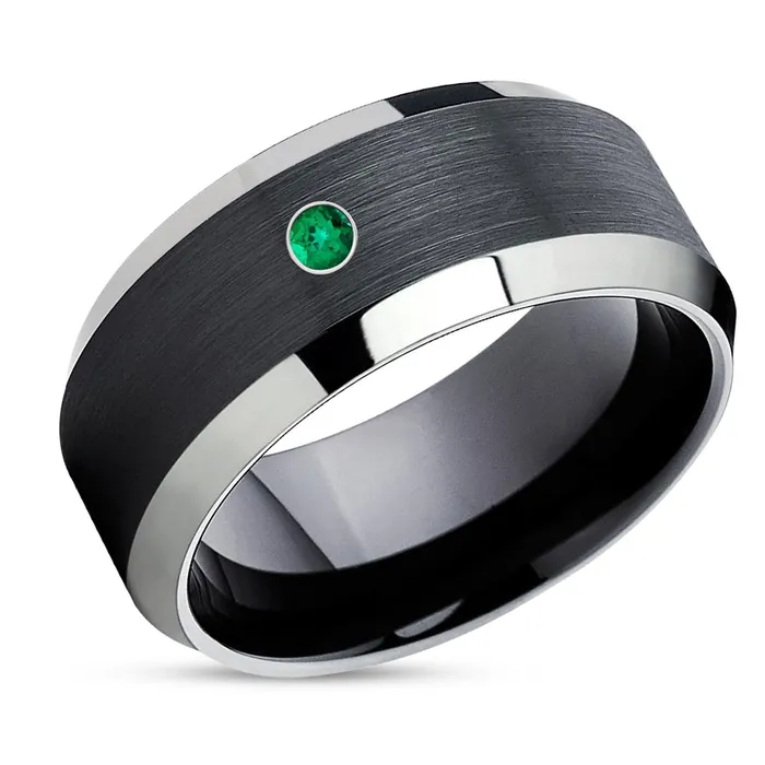 Rings Black Wedding Ring Emerald Wedding Ring Tungsten Carbide Ring Black Wedding Ring Clean Casting Jewelry Rings Black Wedding Ring Emerald Wedding Ring Tungsten Carbide Ring Black Wedding Ring Clean Casting Jewelry