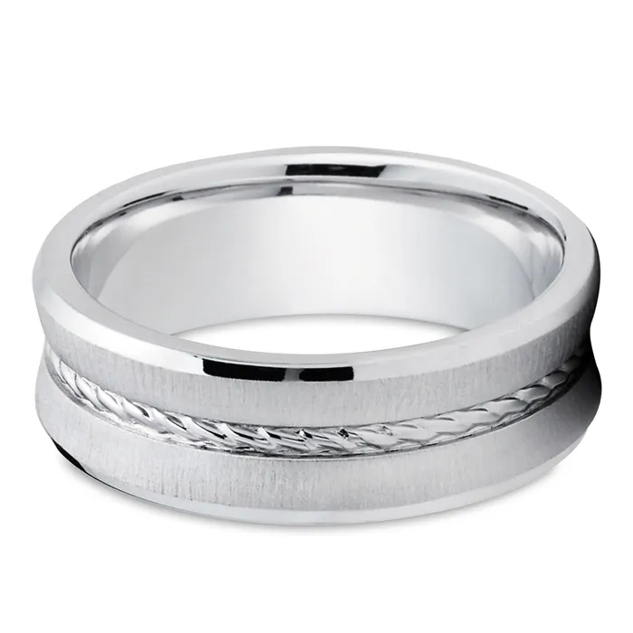 Rings Clean Casting Jewelry Braid Wedding Ring White Gold Ring Anniversary Ring 14k White Gold Wedding Band