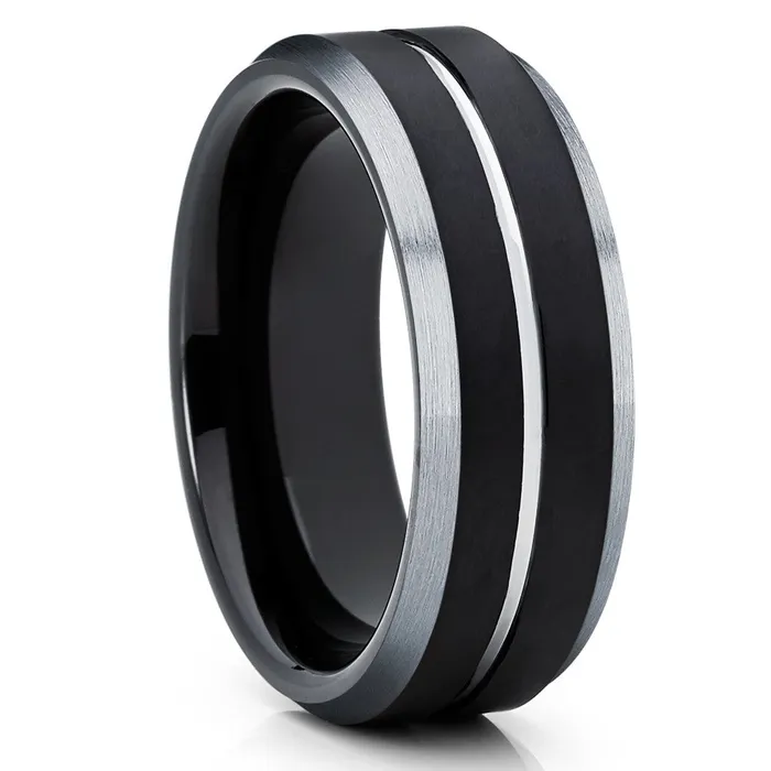 Rings Clean Casting Jewelry Tungsten Wedding Ring Black Tungsten Ring Tungsten Wedding Band Black Ring