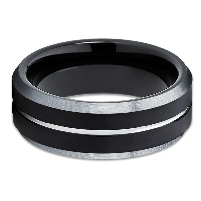 Rings Clean Casting Jewelry Tungsten Wedding Ring Black Tungsten Ring Tungsten Wedding Band Black Ring