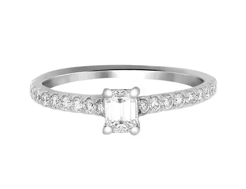 Rings International Diamond Center Complete Rings White Gold with 033 CTW Diamond Center Stone Classic Engagement Ring Rings International Diamond Center Complete Rings White Gold with 033 CTW Diamond Center Stone Classic Engagement Ring