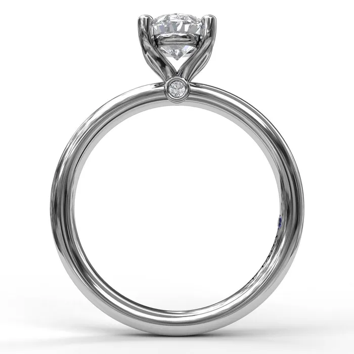 Rings International Diamond Center FANA Classic Oval Cut Solitaire Ring Setting