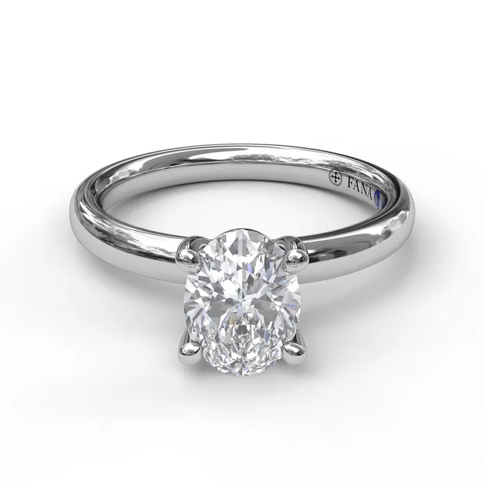 Rings International Diamond Center FANA Classic Oval Cut Solitaire Ring Setting