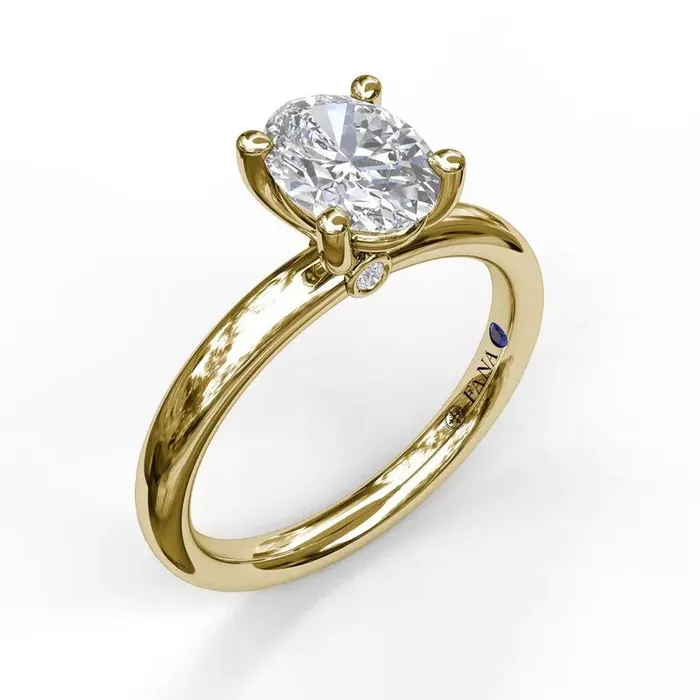 Rings International Diamond Center FANA Classic Oval Cut Solitaire Ring Setting