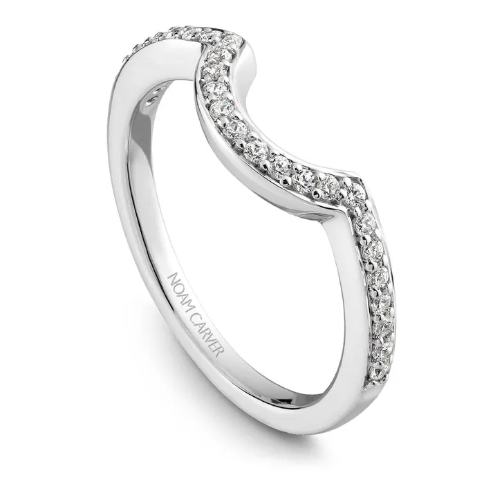 Rings International Diamond Center Noam Carver White Gold Diamond Engagement Ring Setting with Channel Set Halo 045 CTW