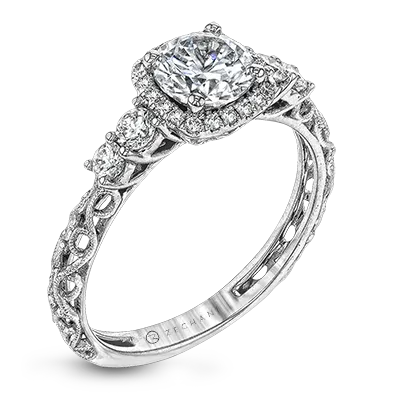 Rings International Diamond Center Zeghani Halo Crown Engagement Ring Setting Rings International Diamond Center Zeghani Halo Crown Engagement Ring Setting