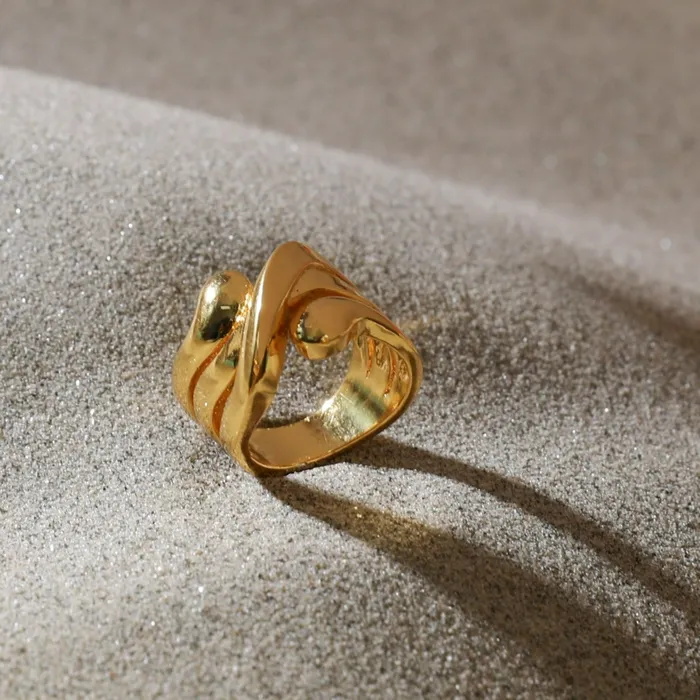 SILVER Rings Sandscape Statement Silver Finger Ring