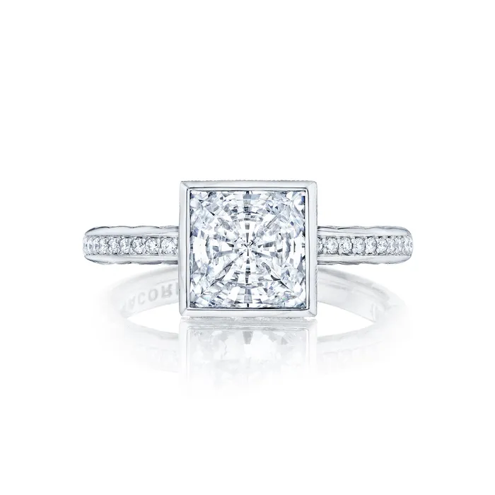 Tacori 18k White Gold Starlit Princess Diamond Engagement Ring Setting 013 CTW International Diamond Center Rings Tacori 18k White Gold Starlit Princess Diamond Engagement Ring Setting 013 CTW International Diamond Center Rings