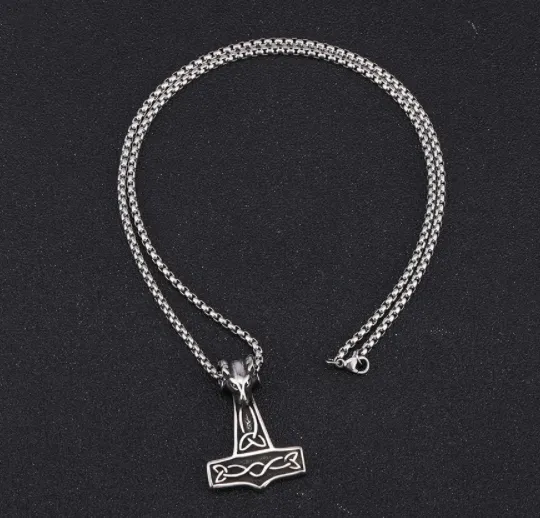 Thors Hammer Necklace Goat Head AE Necklaces
