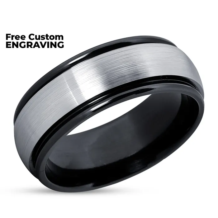 Zirconium Wedding Ring Black Zirconium Wedding Ring Black Wedding Band Black Ring Clean Casting Jewelry Rings