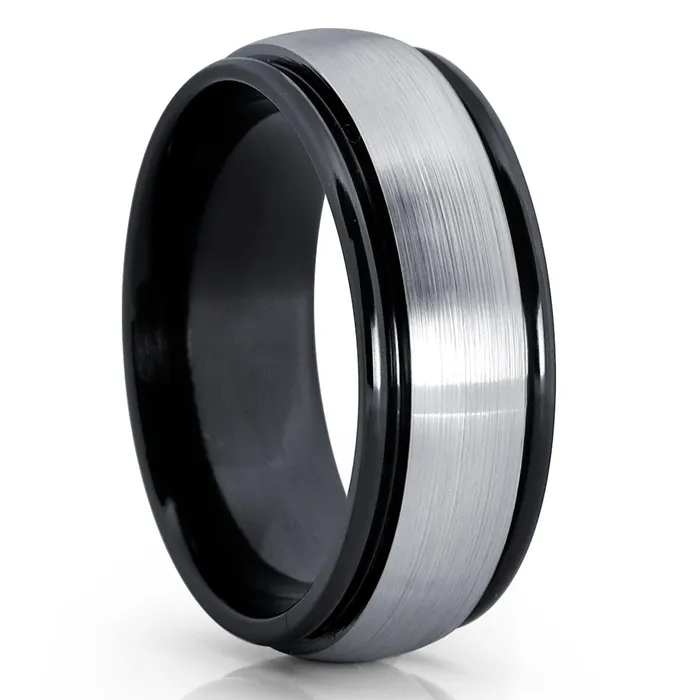 Zirconium Wedding Ring Black Zirconium Wedding Ring Black Wedding Band Black Ring Clean Casting Jewelry Rings