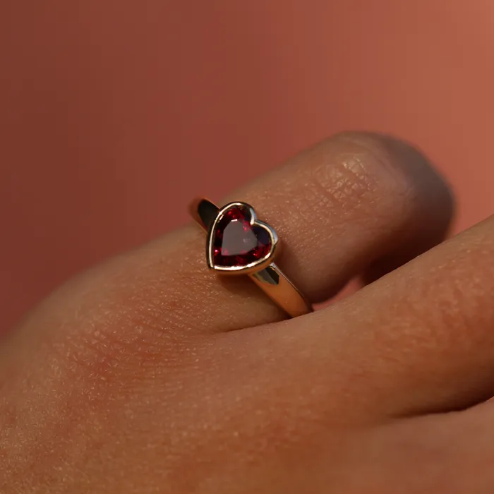 151ct Rhodolite Garnet Heart Ring Marrow Fine Rings 151ct Rhodolite Garnet Heart Ring Marrow Fine Rings
