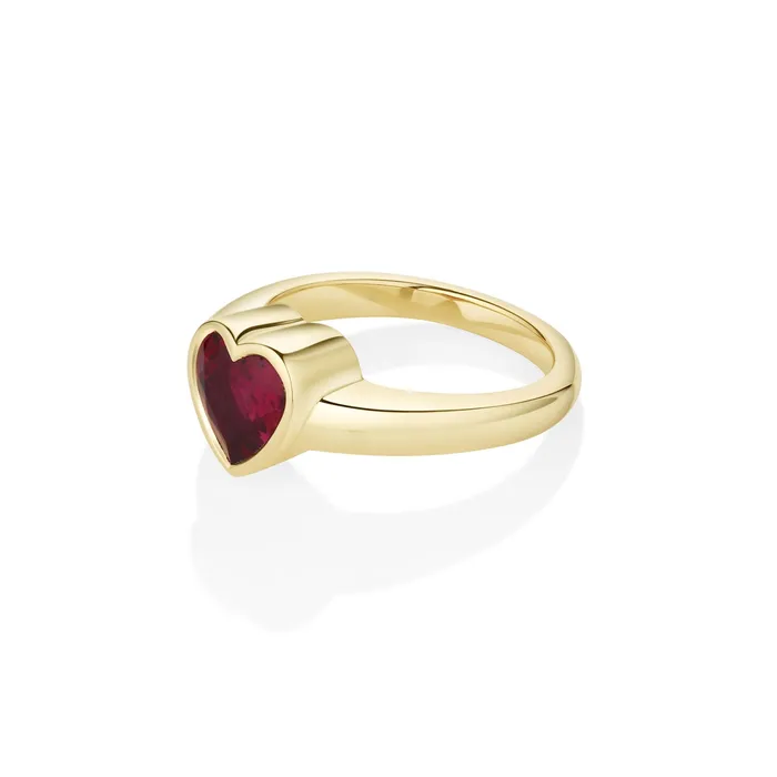 151ct Rhodolite Garnet Heart Ring Marrow Fine Rings 151ct Rhodolite Garnet Heart Ring Marrow Fine Rings