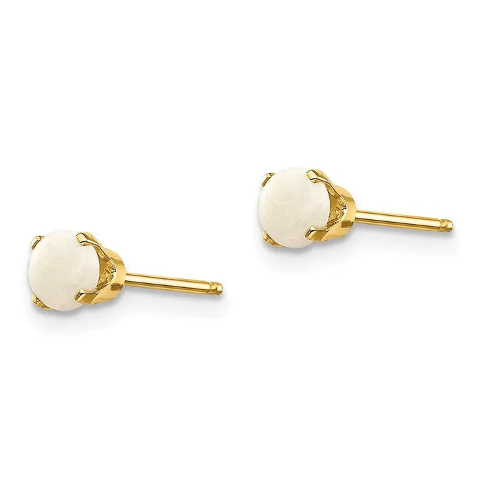14k 4mm OctoberOpal Post Earrings Jewelry Earrings 14k 4mm OctoberOpal Post Earrings Jewelry Earrings