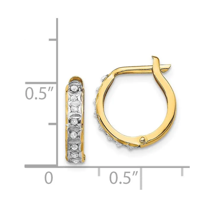 14k Diamond Fascination Round Hinged Hoop Earrings Jewelry Earrings 14k Diamond Fascination Round Hinged Hoop Earrings Jewelry Earrings