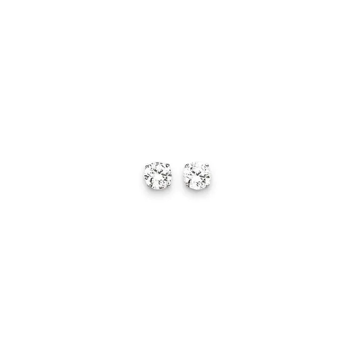 14k White Gold 65mm CZ stud earrings Jewelry Earrings