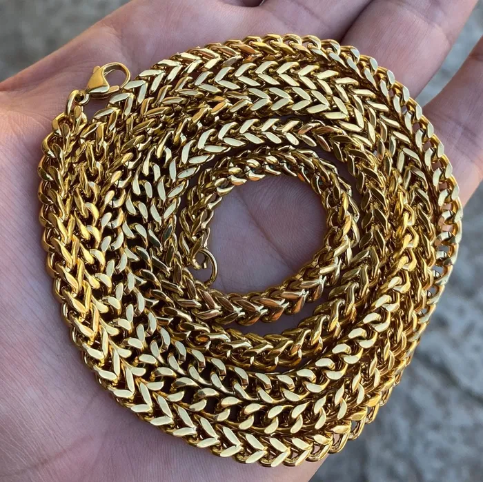 18k Gold Plated Over Stainless Steel Franco Chain Necklace 36 Bling Cartel Admin Necklaces 18k Gold Plated Over Stainless Steel Franco Chain Necklace 36 Bling Cartel Admin Necklaces