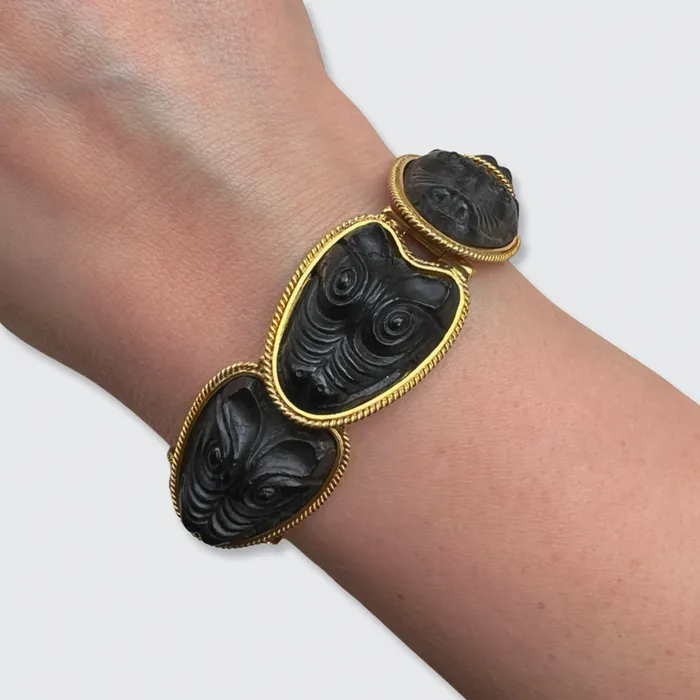 21stfinds Bracelets Victorian Bog Oak Fox Link Bracelet 21stfinds Bracelets Victorian Bog Oak Fox Link Bracelet