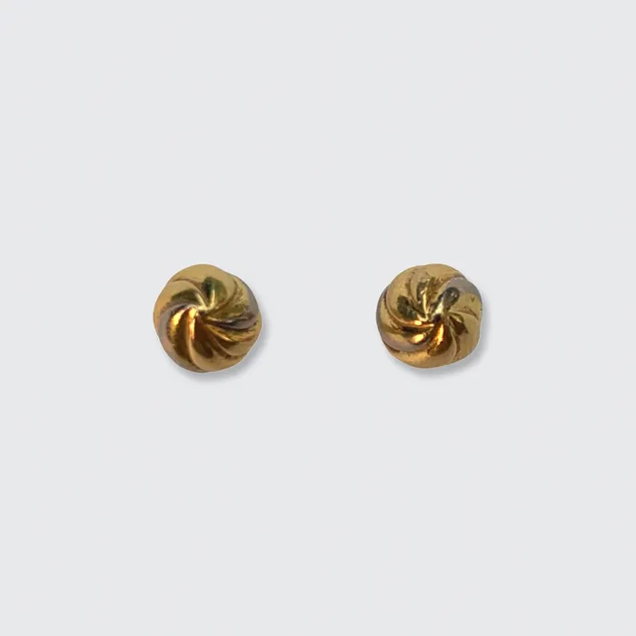21stfinds Earrings Cartier Bicolour Gold Swirl Stud Earrings 21stfinds Earrings Cartier Bicolour Gold Swirl Stud Earrings