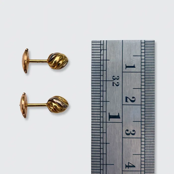 21stfinds Earrings Cartier Bicolour Gold Swirl Stud Earrings 21stfinds Earrings Cartier Bicolour Gold Swirl Stud Earrings