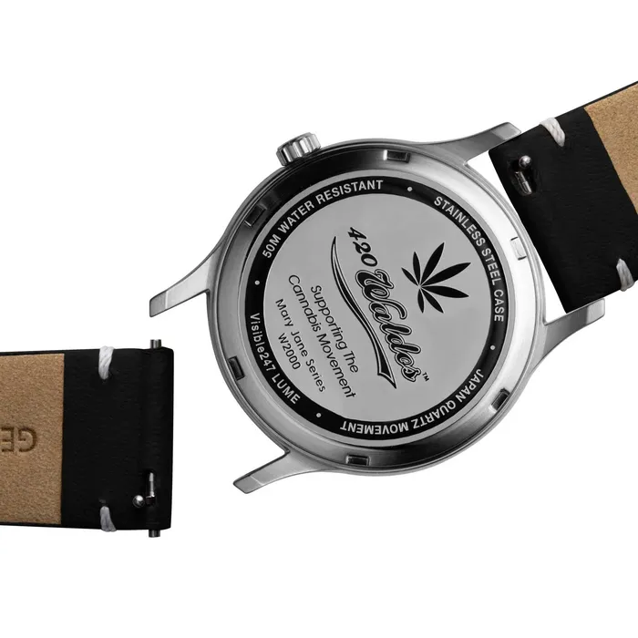 420Waldos Womens Quartz Watch Mary Jane Blue Dial Genuine Leather Strap W2010 420Waldos Watches 420Waldos Womens Quartz Watch Mary Jane Blue Dial Genuine Leather Strap W2010 420Waldos Watches